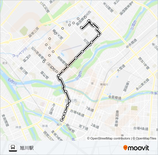 旭町 バスの路線図