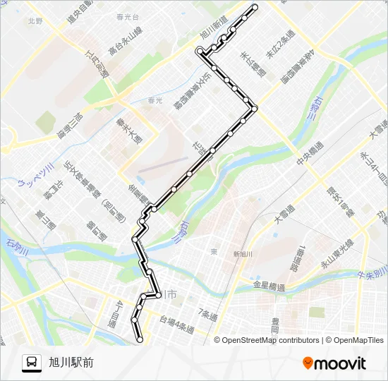 １１６番 Bus Line Map