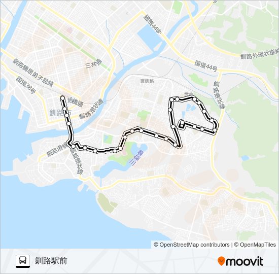 若草団地線 バスの路線図