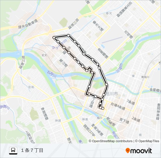 旭町 バスの路線図