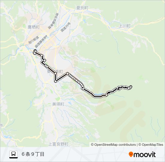 ６６番 バスの路線図
