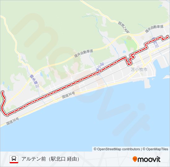 03 鉄北北口線 バスの路線図