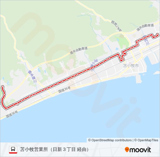 03 鉄北北口線 バスの路線図