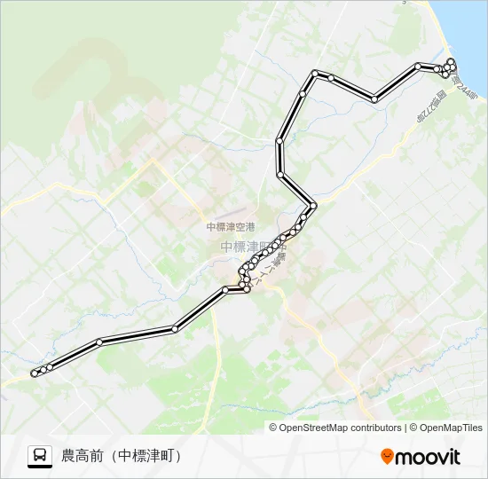 標津標茶線 Bus Line Map