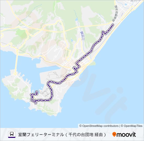 38 千代の台線（寿町１丁目経由） バスの路線図