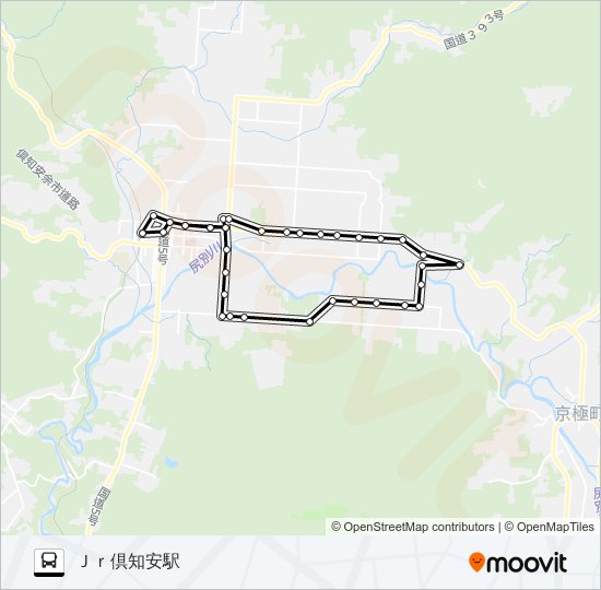 スクールバス３系統 バスの路線図