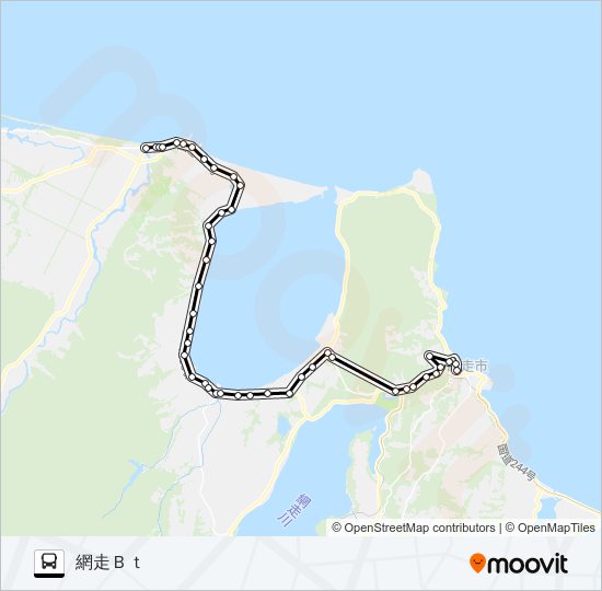 常呂 バスの路線図