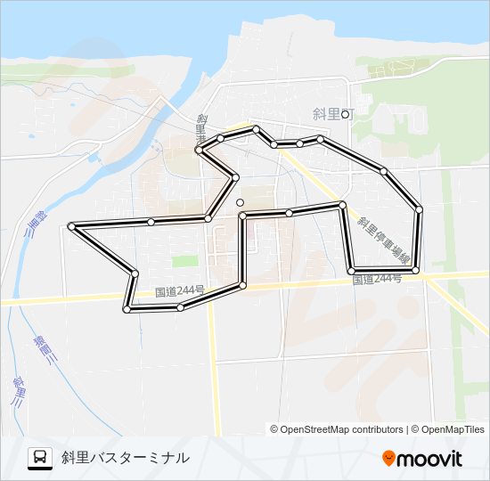 市街地巡回バス バスの路線図