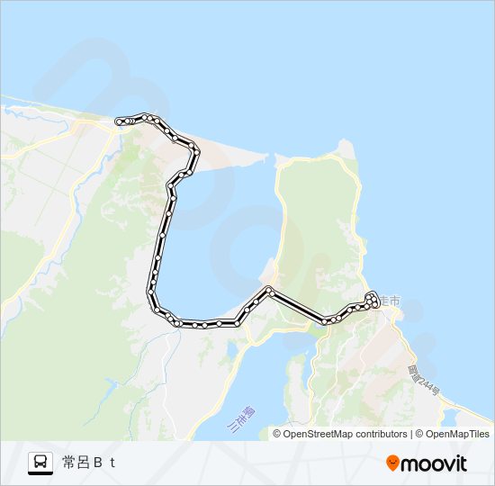 常呂 バスの路線図