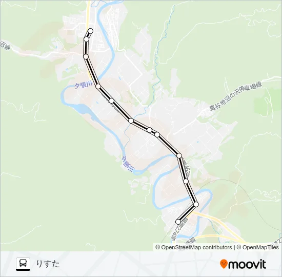 夕張市内線 Bus Line Map