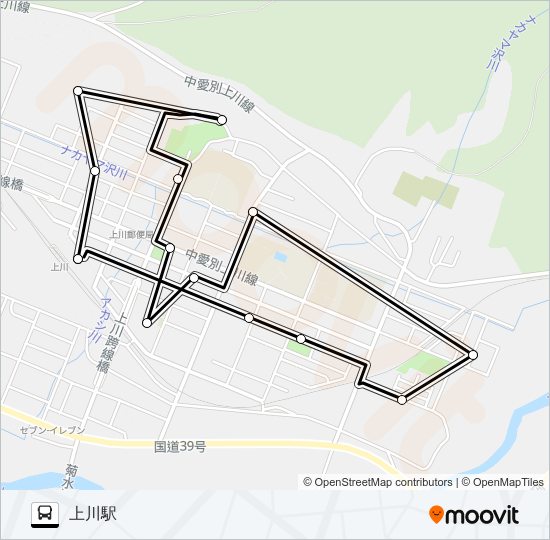 東ルート バスの路線図