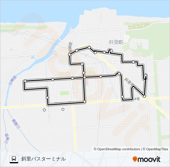 市街地巡回バス バスの路線図