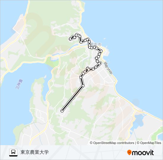 農大線 バスの路線図