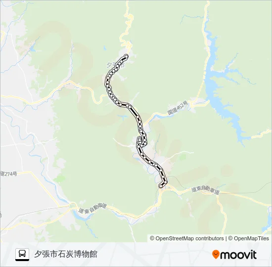 夕張市内線 Bus Line Map