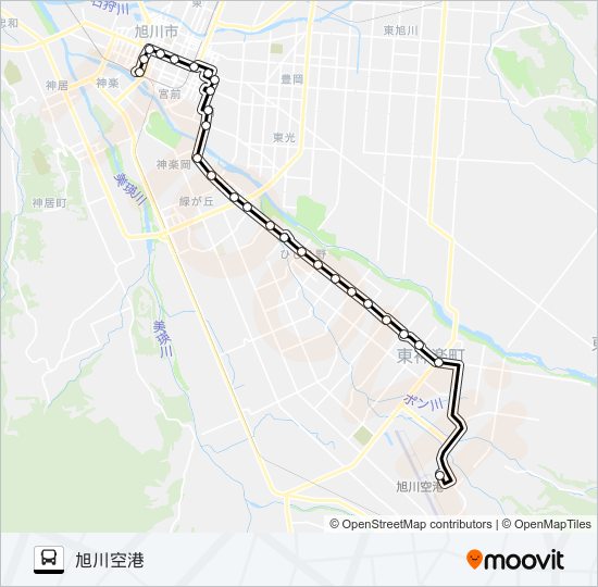 東神楽 バスの路線図