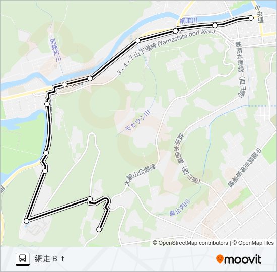 観光施設めぐり線 バスの路線図