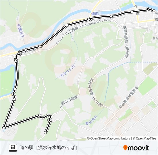 観光施設めぐり線 Bus Line Map