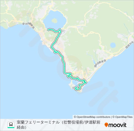 洞爺湖温泉 bus Line Map