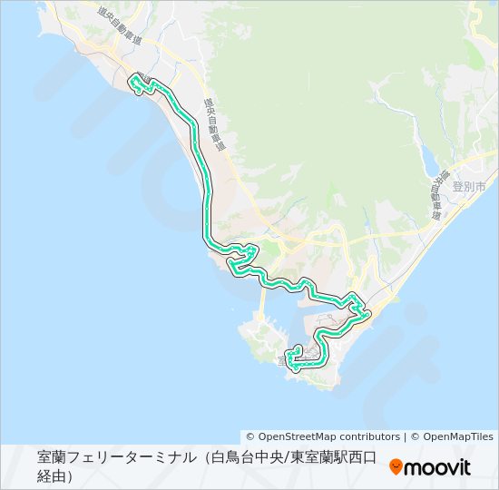 洞爺湖温泉 bus Line Map