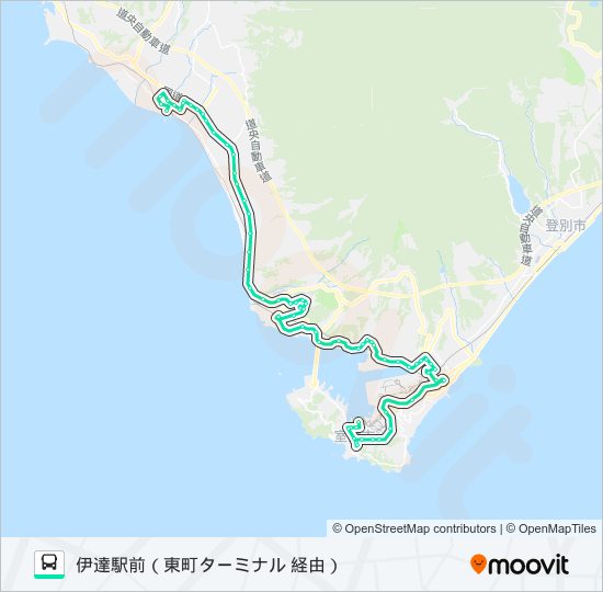 洞爺湖温泉 bus Line Map