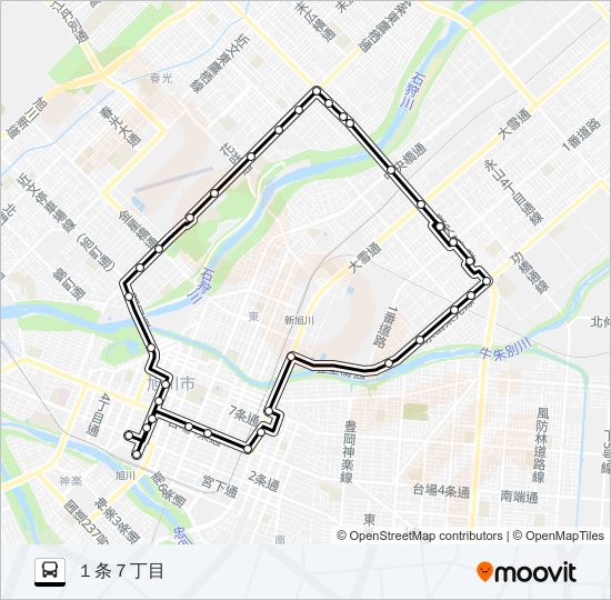 ７３番 Bus Line Map