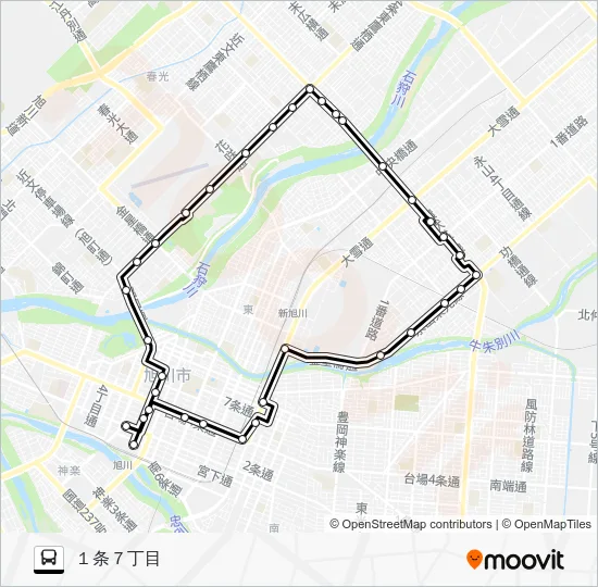 ７３番 Bus Line Map