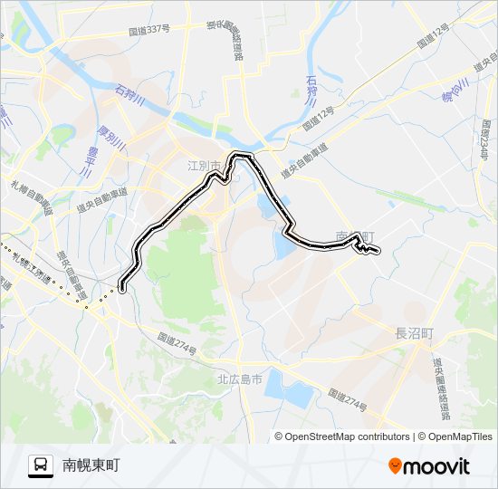 札幌代行線 バスの路線図