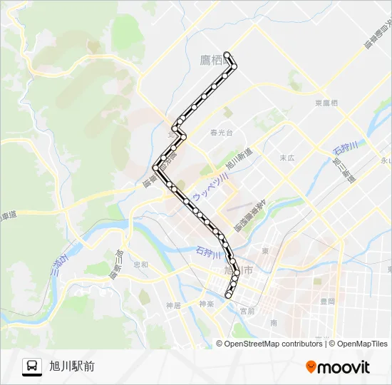 ３８番 Bus Line Map