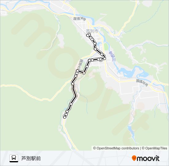 頼城線 バスの路線図