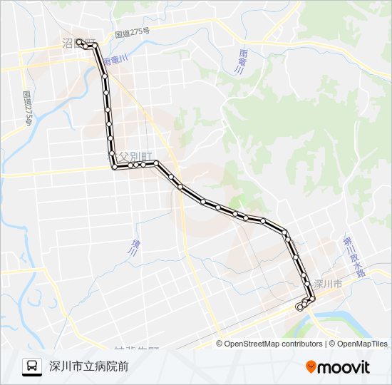 沼田線 バスの路線図
