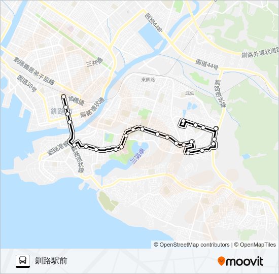 南北線 バスの路線図