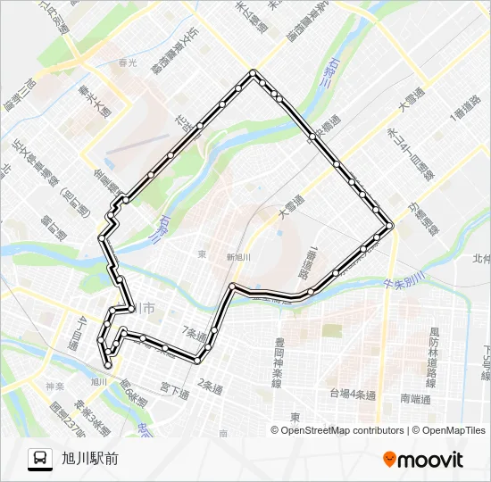 ７２番 バスの路線図