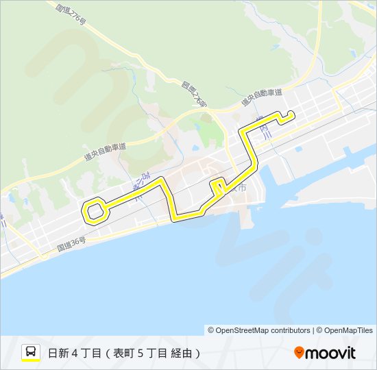 02 日新国道線 bus Line Map