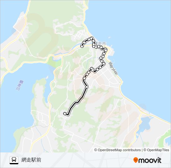 農大線 バスの路線図