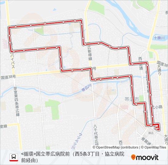 一中 バスの路線図