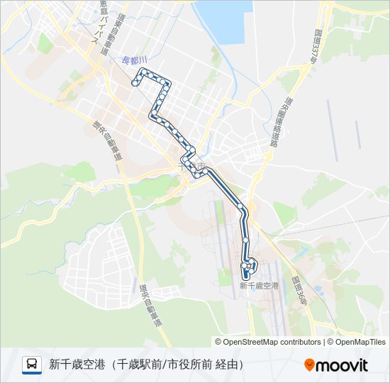 勇舞空港線 バスの路線図