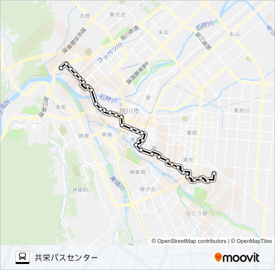 ３３番 bus Line Map