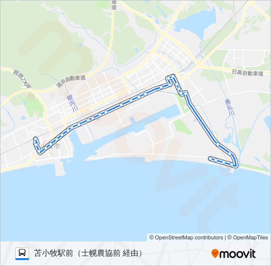 25 勇払線 bus Line Map