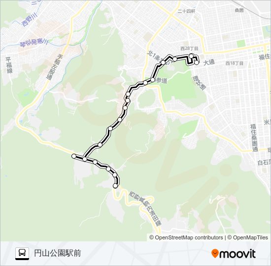 円山線 bus Line Map