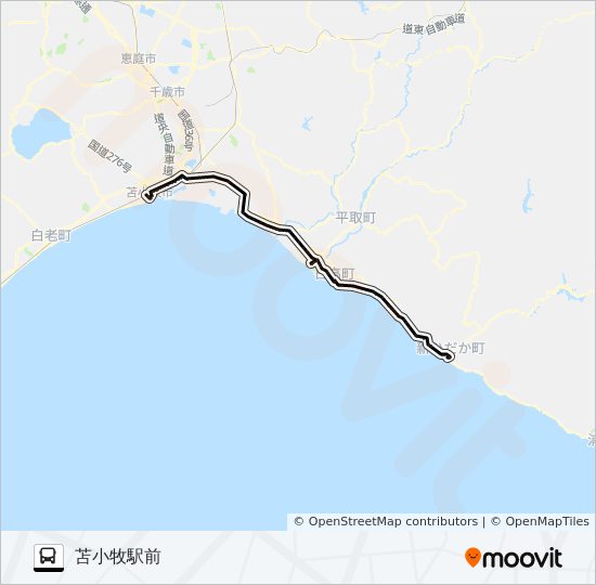 沼ノ端 bus Line Map