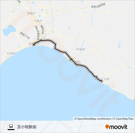 沼ノ端 バスの路線図