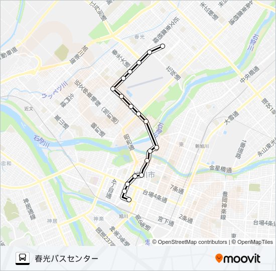 １２番 バスの路線図