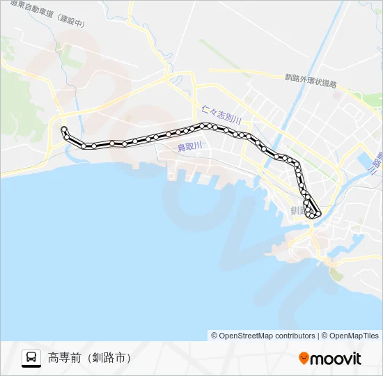 Otanoshike Line [National Road Route] Bus Line Map