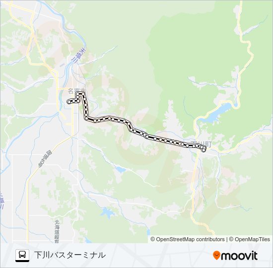 下川線 バスの路線図