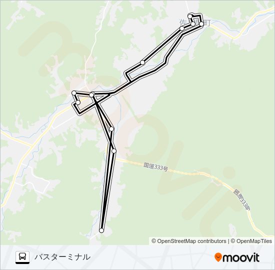 栃木線 バスの路線図