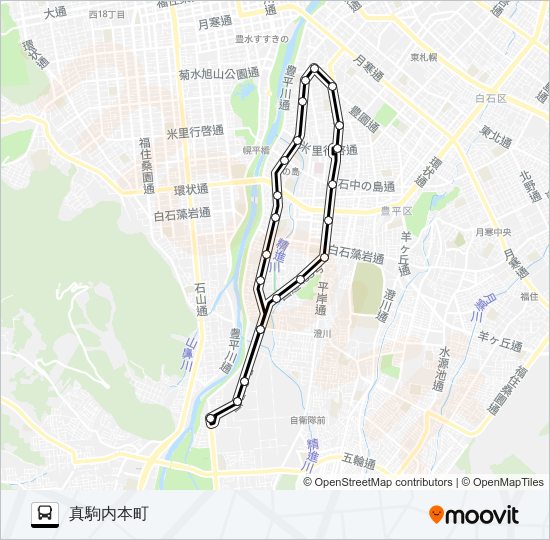 環５６ バスの路線図