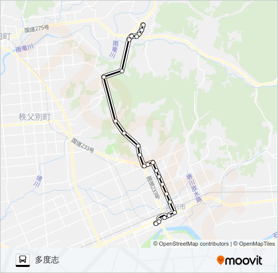 多度志線 バスの路線図
