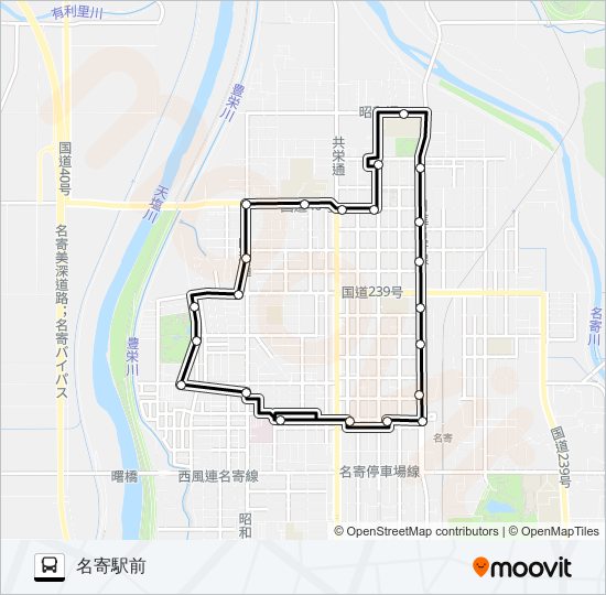 西まわり バスの路線図