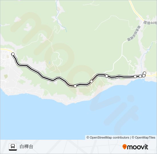 昆布森線 バスの路線図