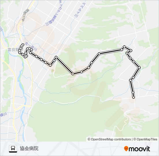 麓郷線 バスの路線図